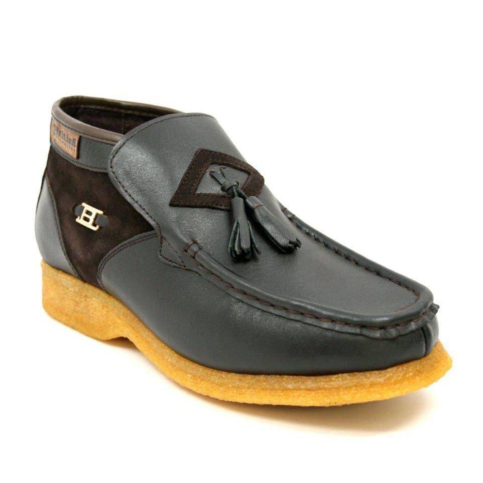 British Walkers Palace Men's Leather and Suede Slip On Ankle Boots
