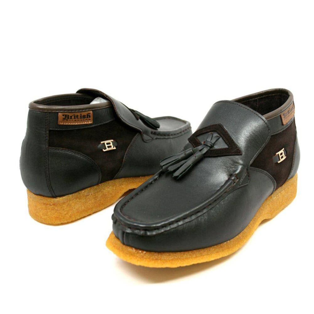 British Walkers Palace Men's Leather and Suede Slip On Ankle Boots