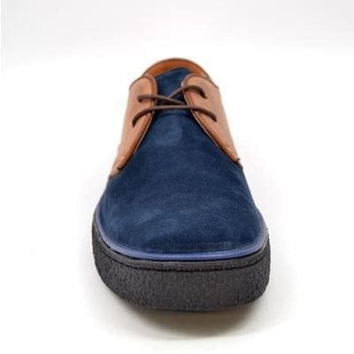 British Walkers Playboy Classic Men's Tan and Navy Leather Low Cut Oxfords