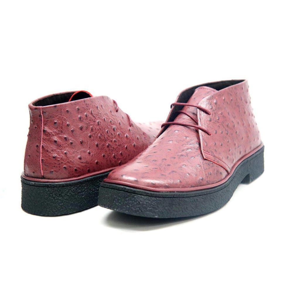 British Walkers Playboy Classic Ostrich Leather Men’s Limited Edition Chukka Boots