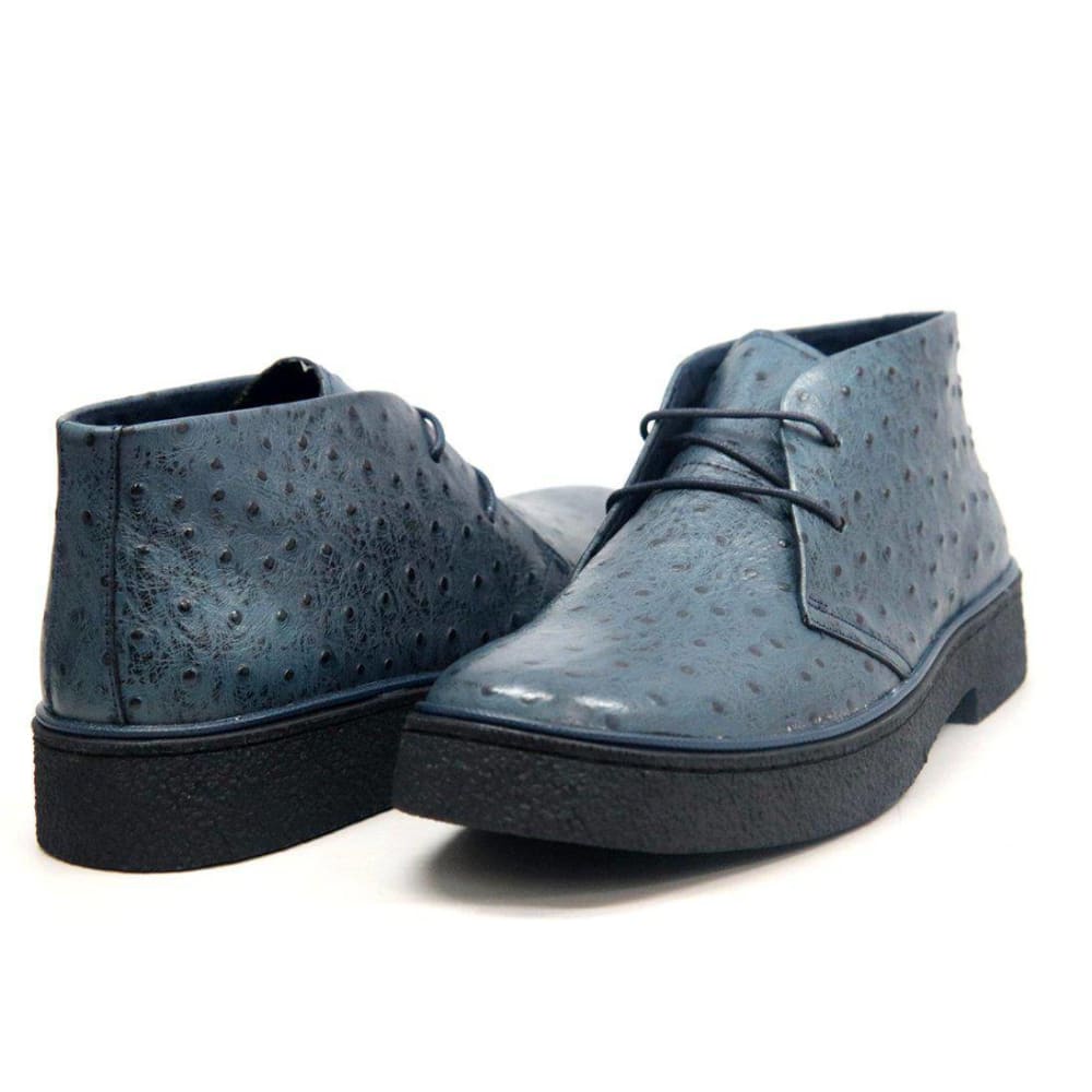 British Walkers Playboy Classic Ostrich Leather Men’s Limited Edition Chukka Boots