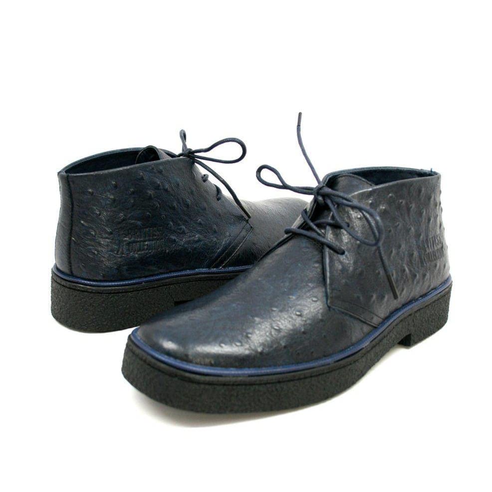 British Walkers Playboy Classic Ostrich Leather Men’s Limited Edition Chukka Boots