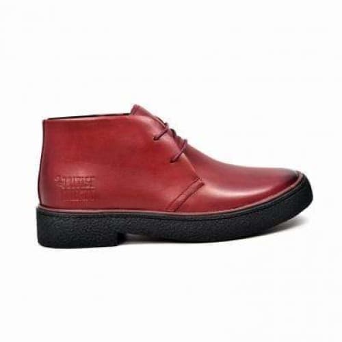 British Walkers Playboy Classic Wine Red Leather Men’s Chukka Boots