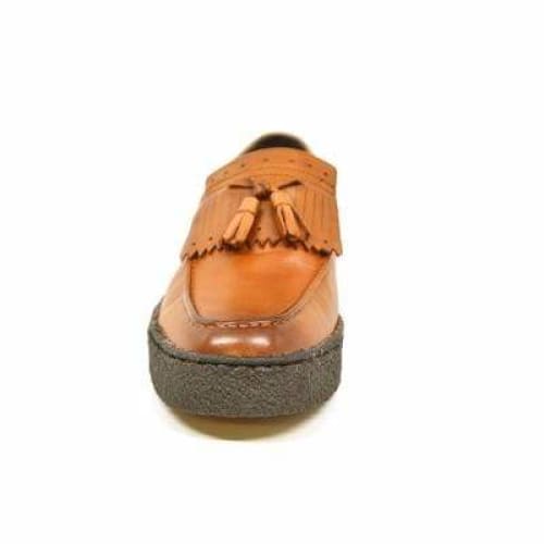 British Walkers Playboy Cruise Men's Cognac Leather Slip On with Tassle