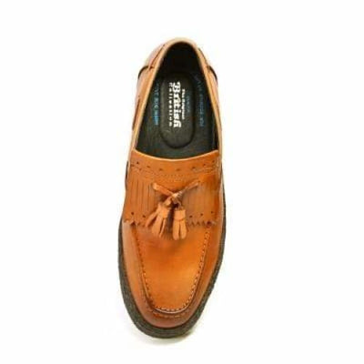 British Walkers Playboy Cruise Men's Cognac Leather Slip On with Tassle
