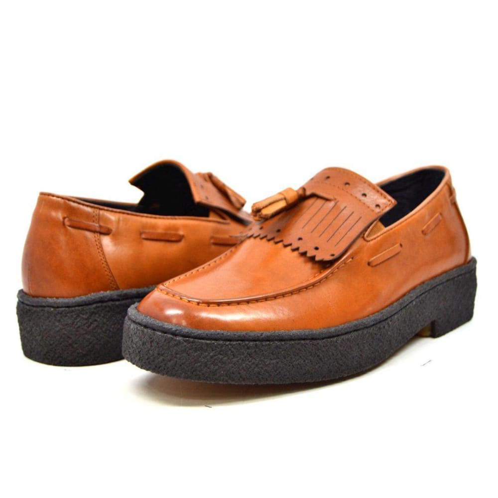 British Walkers Playboy Cruise Men's Leather Slip On Oxfords with Tassle