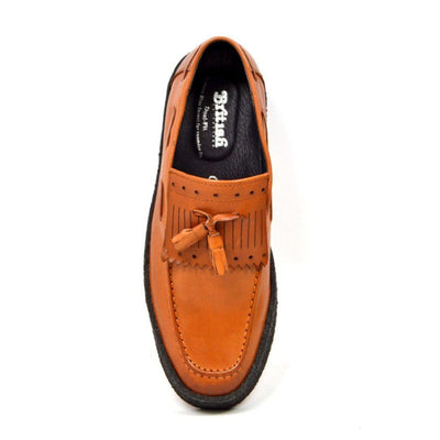 British Walkers Playboy Cruise Men's Leather Slip On Oxfords with Tassle