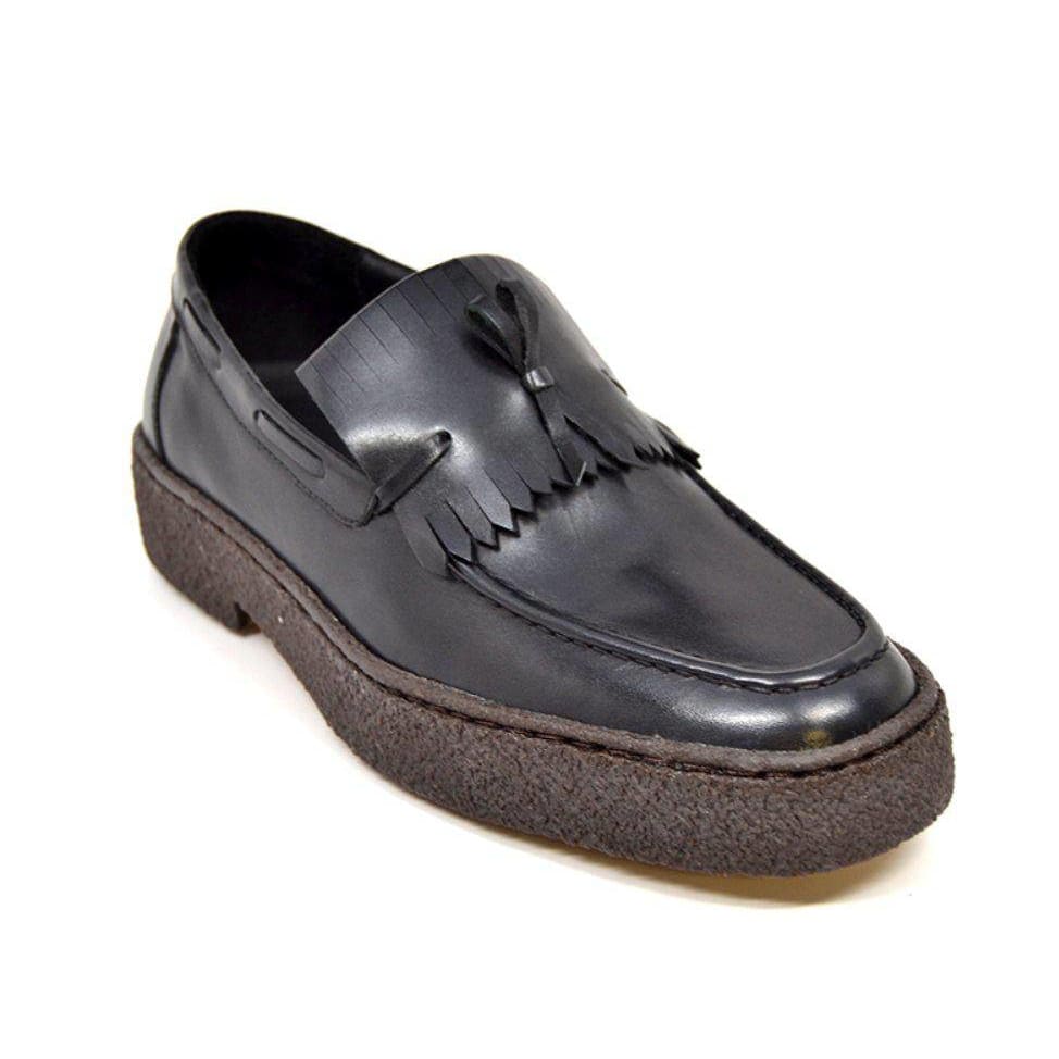British Walkers Playboy Cruise Men's Leather Slip On Oxfords with Tassle