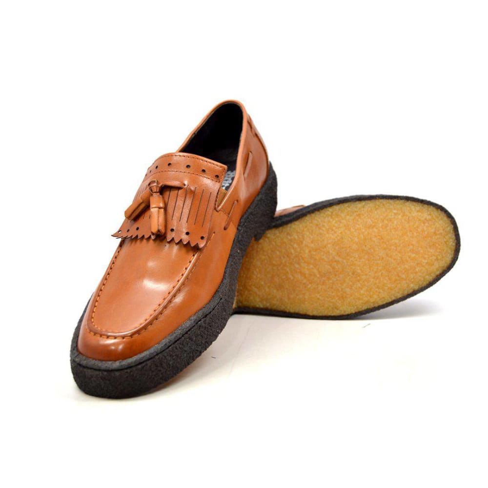 British Walkers Playboy Cruise Men's Leather Slip On Oxfords with Tassle