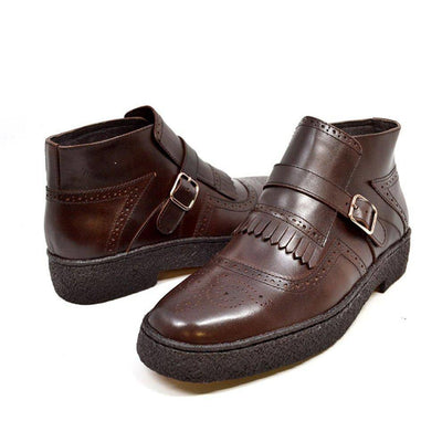 British Walkers Playboy Manhattan Wingtips Mens Leather High Top Chukka Boots Premium Heritage Craft with Luxe Urban Style