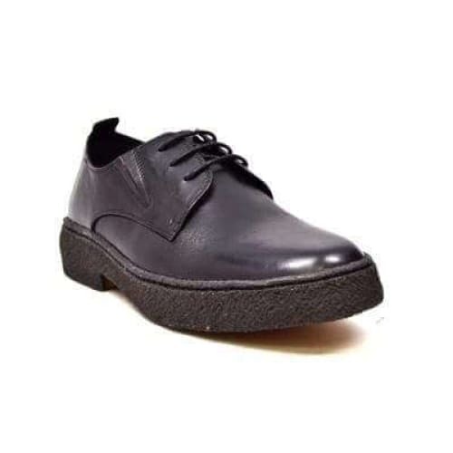 British Walkers Playboy Original – Black Leather Men’s LowTop Crepe Oxford Heritage Craft with Sleek Modern Detail