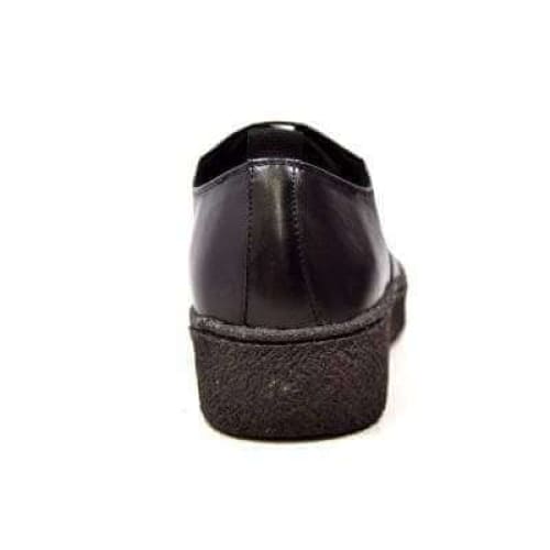 British Walkers Playboy Original – Black Leather Men’s LowTop Crepe Oxford Heritage Craft with Sleek Modern Detail