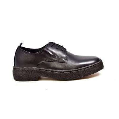 British Walkers Playboy Original – Black Leather Men’s LowTop Crepe Oxford Heritage Craft with Sleek Modern Detail