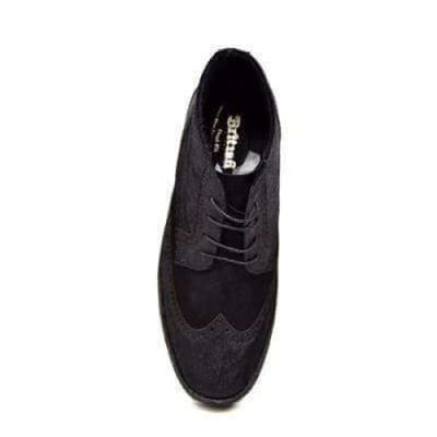 British Walkers Playboy Wingtip Men's Two Tone Black Leather and Suede Chukka Boots