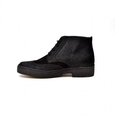 British Walkers Playboy Wingtip Men's Two Tone Black Leather and Suede Chukka Boots