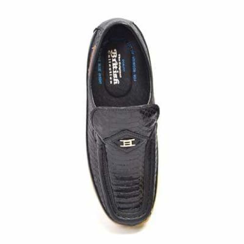 British Walkers Power Men's Black Skin Leather Crepe Sole Slip On Oxfords