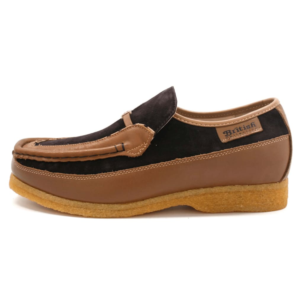 British Walkers Power Men's Crepe Sole Leather and Suede Slip On Shoes