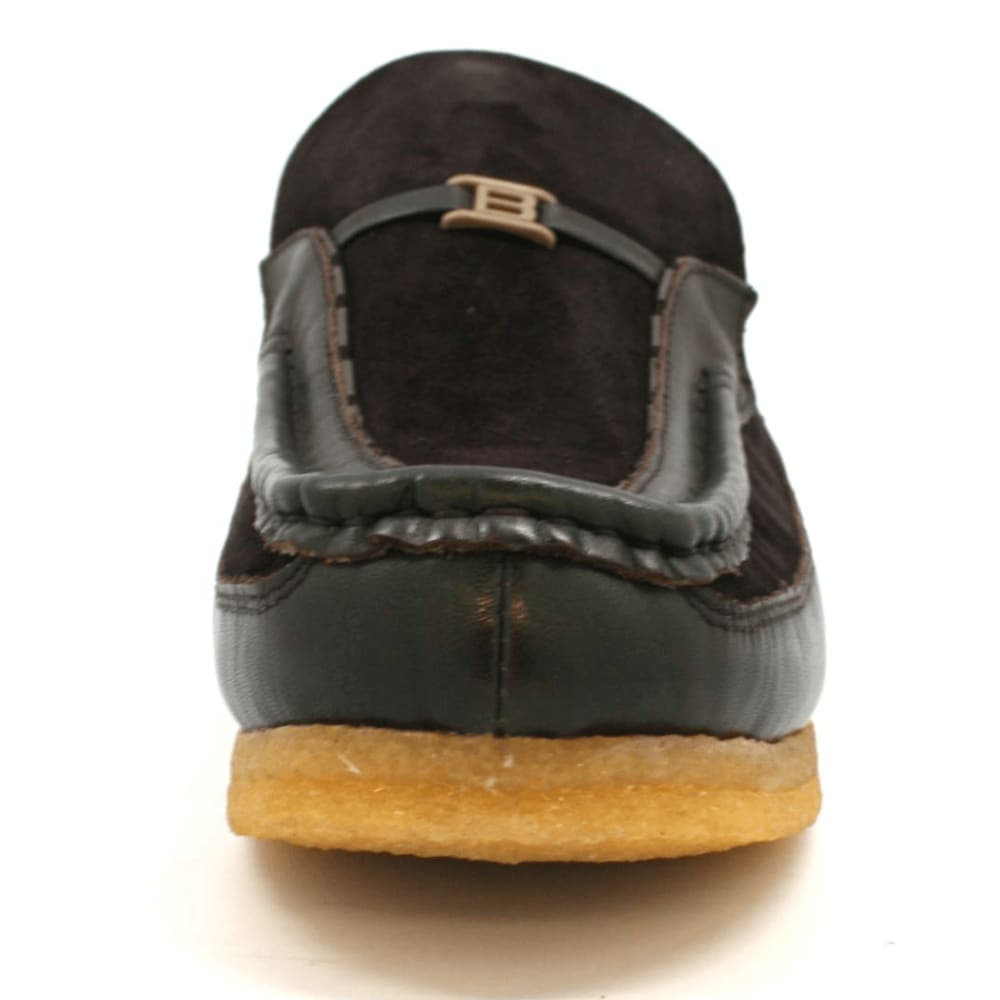 British Walkers Power Men's Crepe Sole Leather and Suede Slip On Shoes