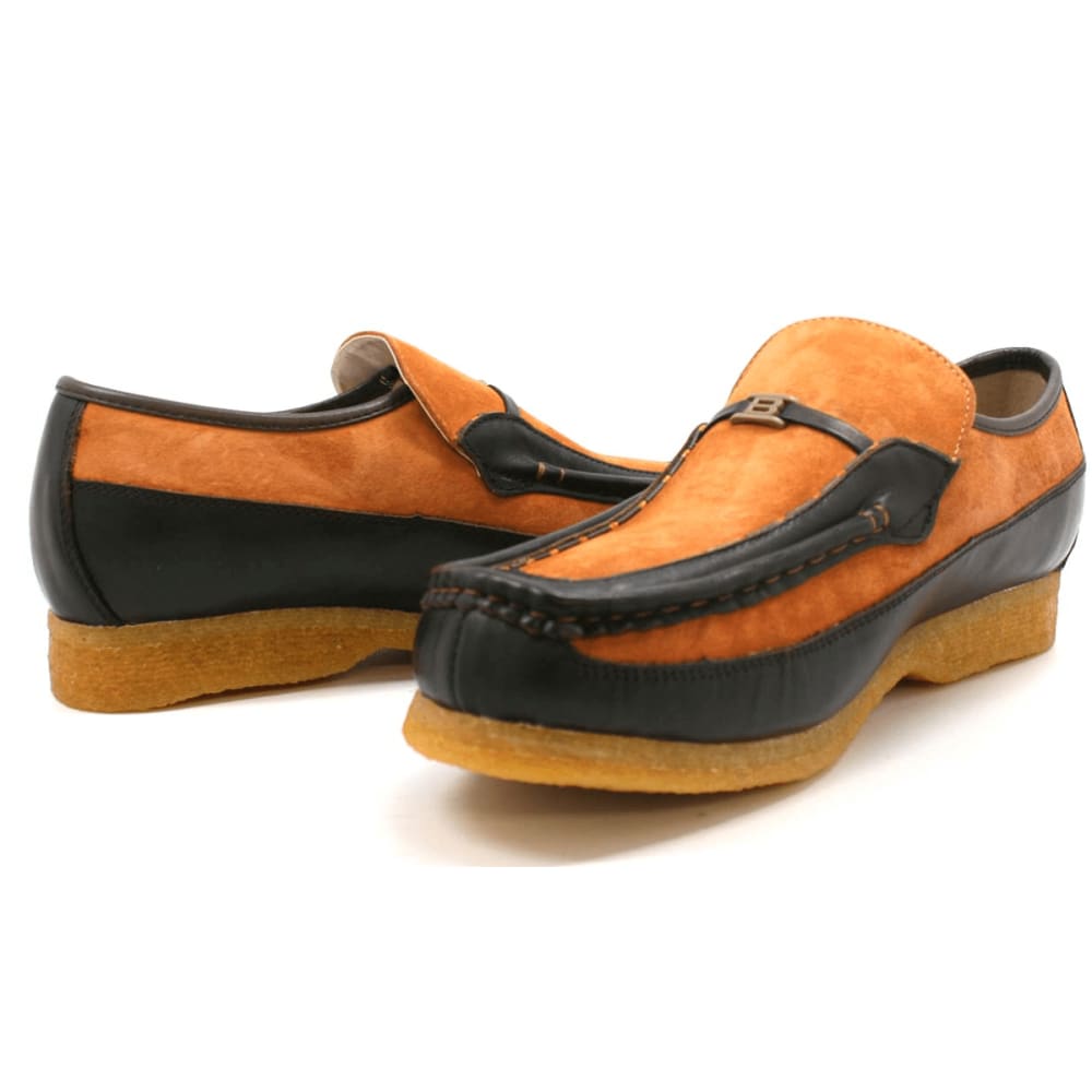 British Walkers Power Men's Crepe Sole Leather and Suede Slip On Shoes