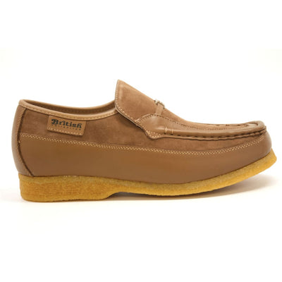 British Walkers Power Men's Crepe Sole Leather and Suede Slip On Shoes