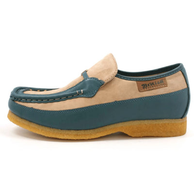 British Walkers Power Men's Crepe Sole Leather and Suede Slip On Shoes