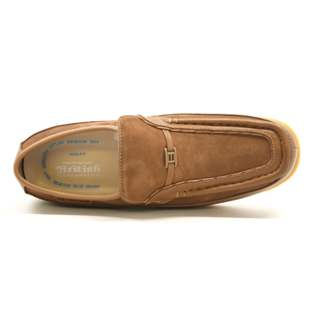British Walkers Power Men's Crepe Sole Leather and Suede Slip On Shoes