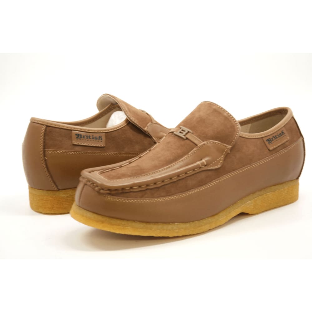 British Walkers Power Men's Crepe Sole Leather and Suede Slip On Shoes