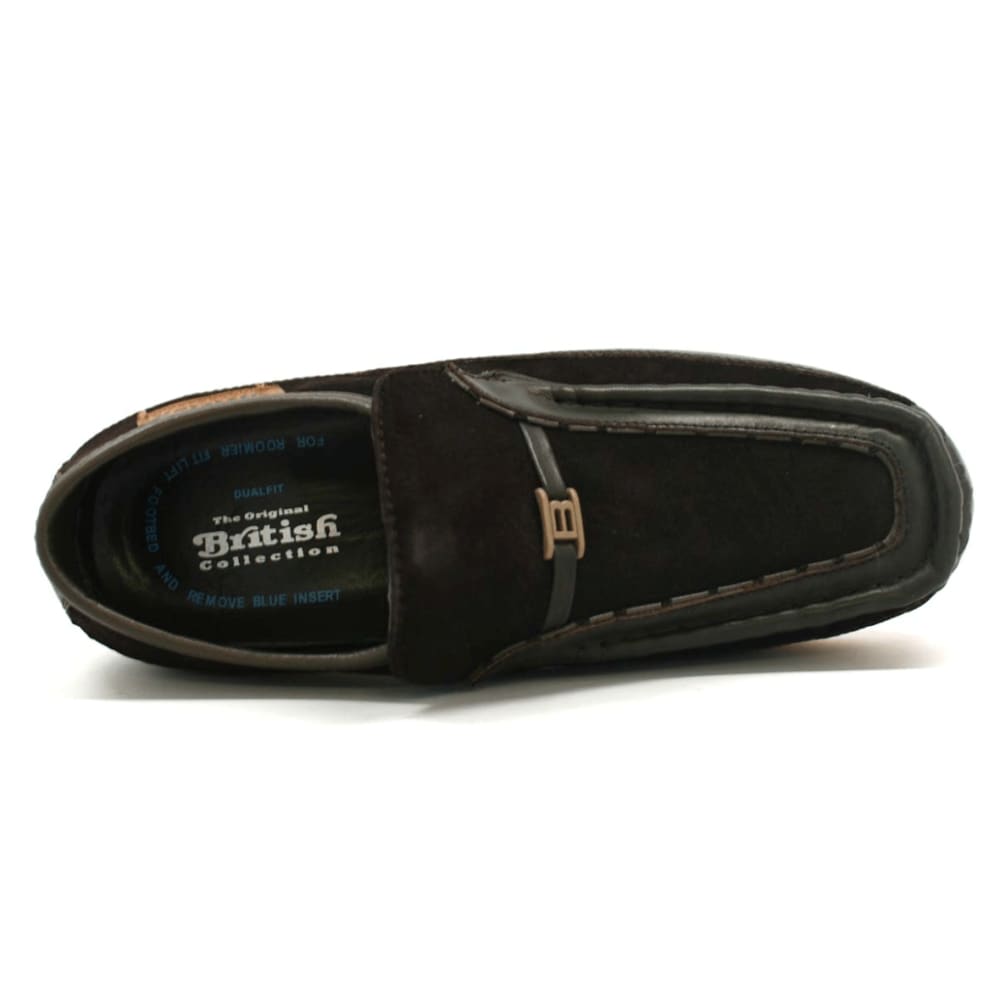 British Walkers Power Men's Crepe Sole Leather and Suede Slip On Shoes