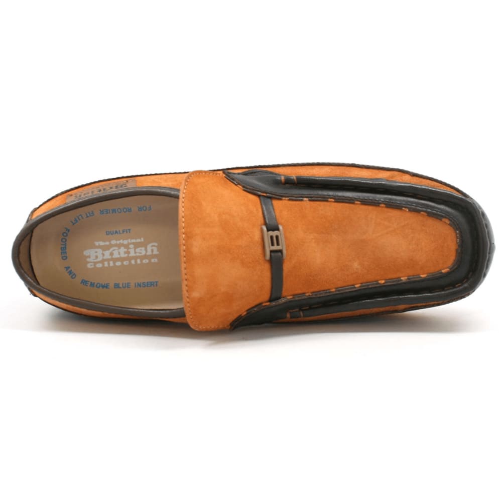 British Walkers Power Men's Crepe Sole Leather and Suede Slip On Shoes