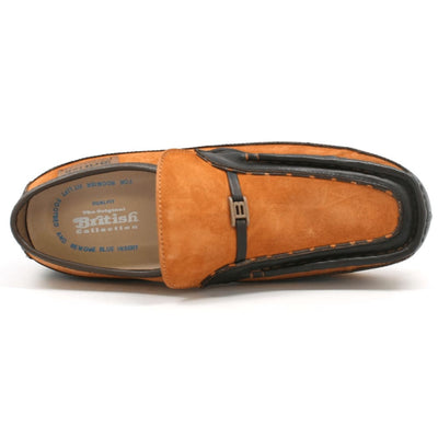 British Walkers Power Men's Crepe Sole Leather and Suede Slip On Shoes