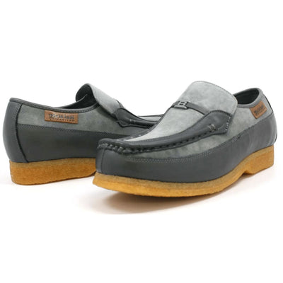 British Walkers Power Men's Crepe Sole Leather and Suede Slip On Shoes