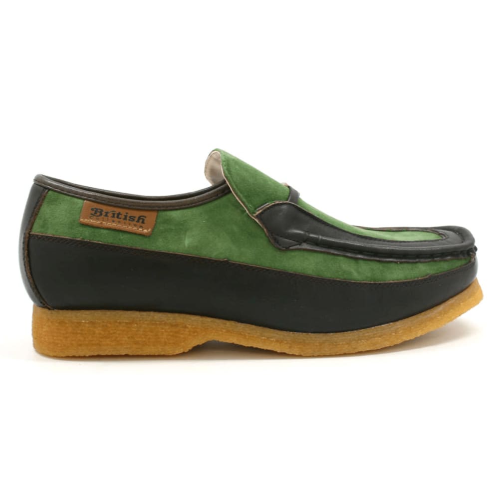 British Walkers Power Men's Crepe Sole Leather and Suede Slip On Shoes