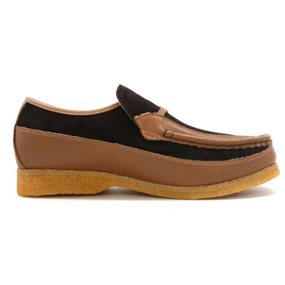 British Walkers Power Men's Crepe Sole Leather and Suede Slip On Shoes
