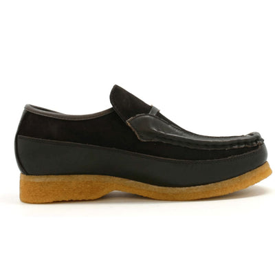 British Walkers Power Men's Crepe Sole Leather and Suede Slip On Shoes