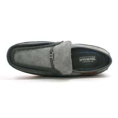 British Walkers Power Men's Grey Suede Old School Slip On Crepe Sole Shoes