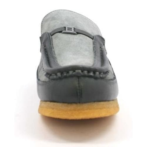 British Walkers Power Men's Grey Suede Old School Slip On Crepe Sole Shoes