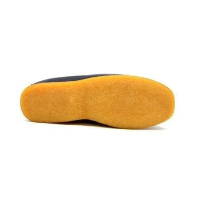 British Walkers Power Men's Navy Leather Crepe Sole Slip On Shoes