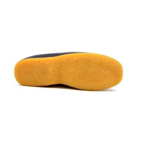 British Walkers Power Men's Navy Leather Crepe Sole Slip On Shoes