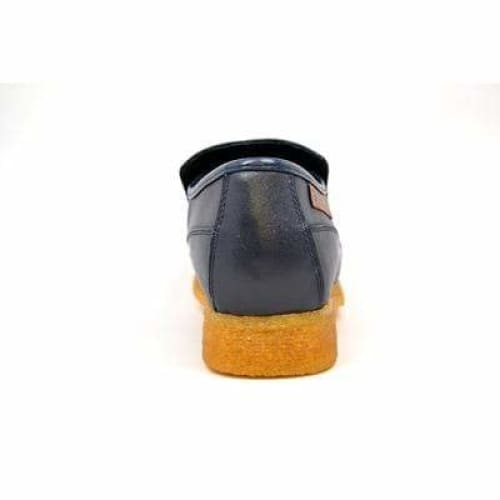 British Walkers Power Men's Navy Leather Crepe Sole Slip On Shoes