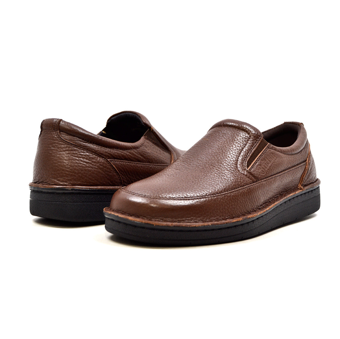 British Walkers Nottingham Men's Black Leather Everyday Slip On Shoes view 1