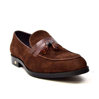 British Walkers Space Men's Elegant Suede Slip On Dress Shoes