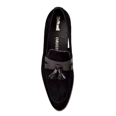 British Walkers Space Men's Elegant Suede Slip On Dress Shoes