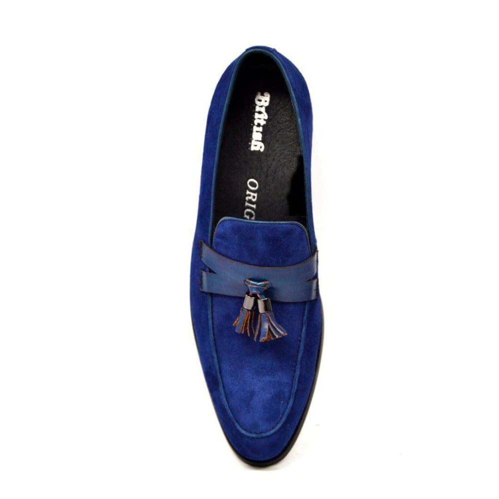 British Walkers Space Men's Elegant Suede Slip On Dress Shoes