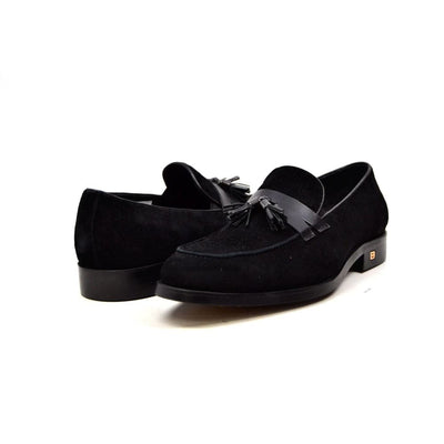 British Walkers Space Men's Elegant Suede Slip On Dress Shoes