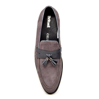 British Walkers Space Men's Elegant Suede Slip On Dress Shoes