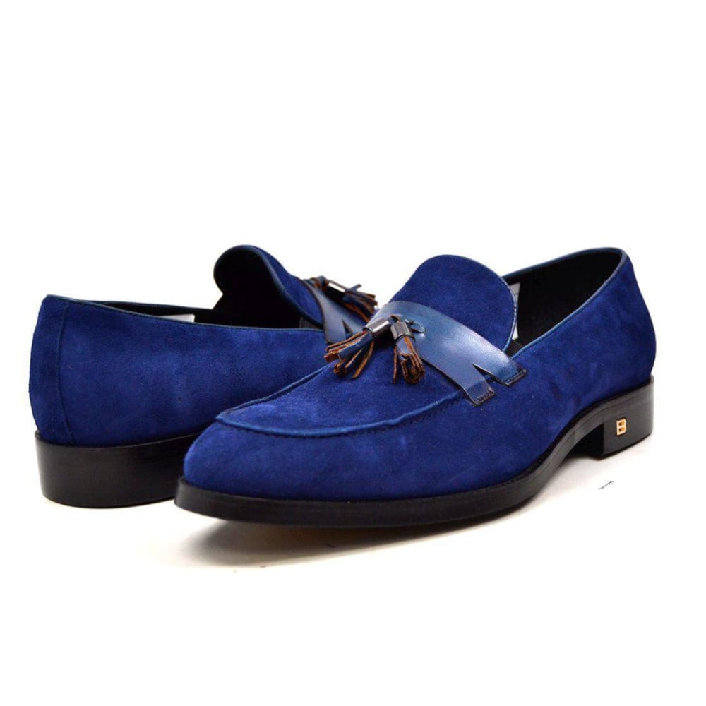British Walkers Space Men's Elegant Suede Slip On Dress Shoes
