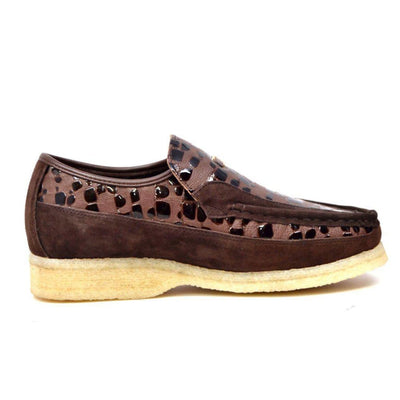 British Walkers Stone Pattern Men’s Suede Crepe Sole SlipOn Shoes – Handcrafted Textured Classic with Retro Urban Style