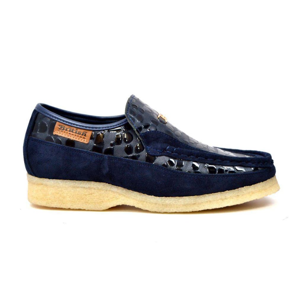 British Walkers Stone Pattern Men’s Suede Crepe Sole SlipOn Shoes – Handcrafted Textured Classic with Retro Urban Style
