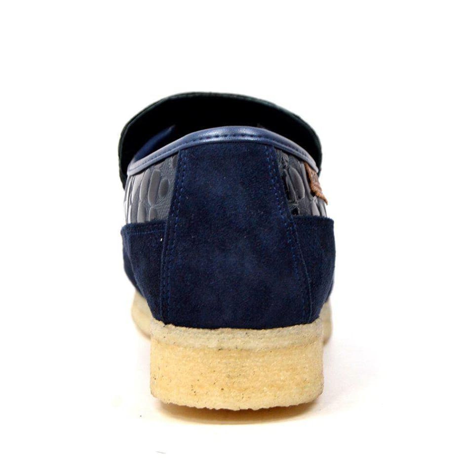 British Walkers Stone Pattern Men’s Suede Crepe Sole SlipOn Shoes – Handcrafted Textured Classic with Retro Urban Style