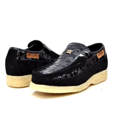 British Walkers Stone Pattern Men’s Suede Crepe Sole SlipOn Shoes – Handcrafted Textured Classic with Retro Urban Style